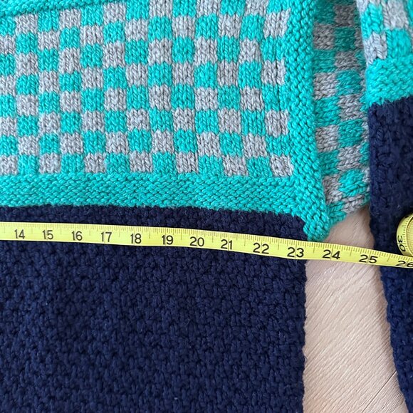 Vintage PINGOUIN Paris Handmade Fisherman's Sweater L-XL - Navy - Picture 7 of 10